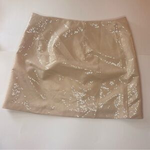 a new day Champagne Sequin Mini Skirt
